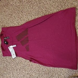 Loose fit Adidas tank top. Size S. Maroon with black and white specks